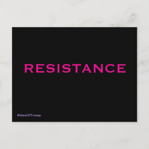 Roze op zwarte achtergrond Weerstand Briefkaart