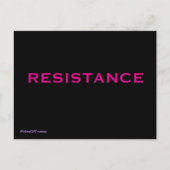 Roze op zwarte achtergrond Weerstand Briefkaart (Voorkant)