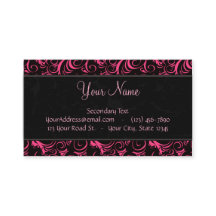 Roze op zwarte vleugelspoelen, strips met monogram