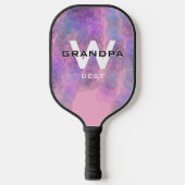 Roze Opa Monogramed Pickleball Paddle (Voorkant)