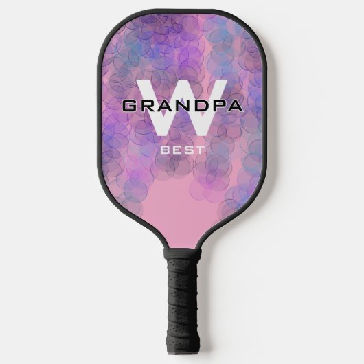 Roze Opa Monogramed Pickleball Paddle (Voorkant)