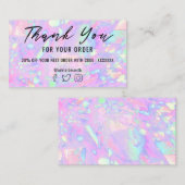 roze opaal achtergrond dank u visitekaartje (Voorkant / Achterkant)