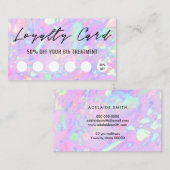 roze opaal geïnspireerde textuur loyalty card visitekaartje (Voorkant / Achterkant)