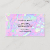 roze opaal geïnspireerde textuur loyalty card visitekaartje (Achterkant)