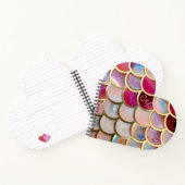 Roze Opaal Iridescent Mermaid Scales Notitieboek (Binnen)