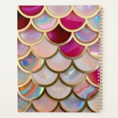 Roze Opaal Iridescent Mermaid Scales Planner (Achterkant)
