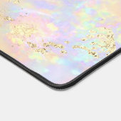 roze opaal ontwerp faux chunky glitter bureaumat (Hoek)