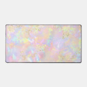 roze opaal ontwerp faux chunky glitter bureaumat (Voorkant)