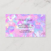 roze opaal textuur foto afspraak kaart visitekaartje (Achterkant)