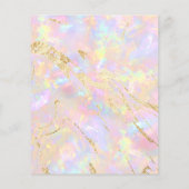 roze opal FAUX holografen Flyer (Achterkant)