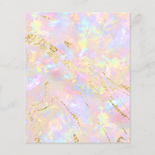 roze opal FAUX holografen Flyer (Achterkant)