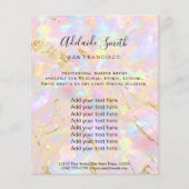 roze opal FAUX holografen Flyer (Voorkant)