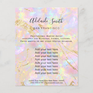 roze opal FAUX holografen Flyer