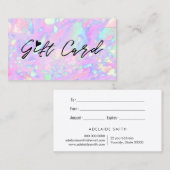 Roze Opal geïnspireerde cadeaukaart Visitekaartje (Voorkant / Achterkant)