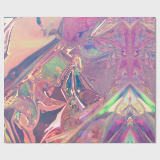 Roze Opal glanzende textuur Cadeaupapier (Vlak)