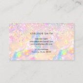 roze opal glitter visitekaartje (Achterkant)