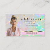 Roze Opal Glow Visitekaartje (Achterkant)