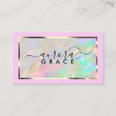 Roze Opal Glow Visitekaartje (Voorkant)