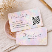 Roze Opal Gouden Glitter Wervelende Visitekaartje