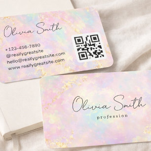Roze Opal Gouden Glitter Wervelende Visitekaartje