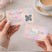 Roze Opal Gouden Glitter Wervelende Visitekaartje