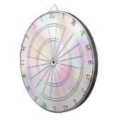 Roze Opal Holografische Regenboog Dart Board Dartbord (Voorkant Rechts)