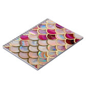 Roze Opal Iridiserende Zeemeermin Schubben Notitieboek (Linkerzijde)