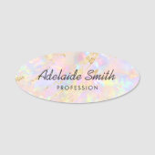 roze opal name tag (Voorkant)