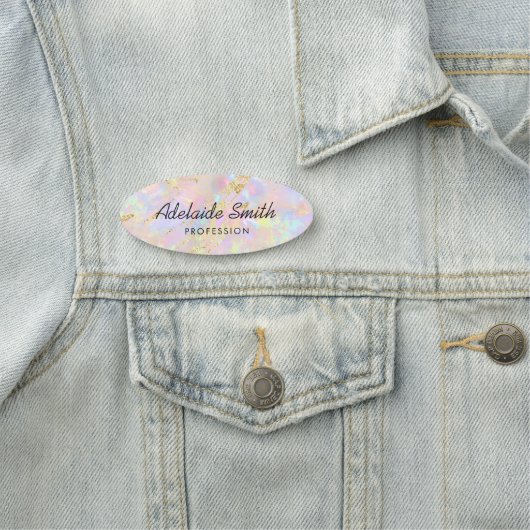 roze opal name tag (In situ)