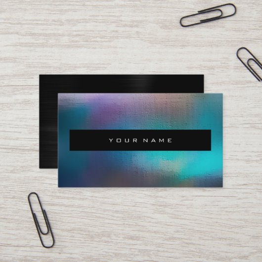 Roze Opal Ocean Blue Paars Black Makeup Stylist Visitekaartje (Voorkant / Achterkant in situ)