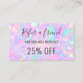 Roze Opal Referral visitekaartje (Voorkant)