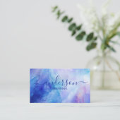Roze Opal Steen textuur Logo QR Code Zakelijk Kaar Visitekaartje (Staand voorkant)