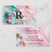 Roze Opal Stone Visitekaartje (Voorkant / Achterkant)