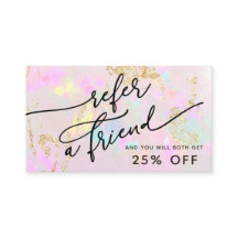 Roze Opal Texture Referral Card