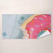 Roze opblaasbare donut floater badhanddoek (Badhanddoek)