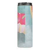 Roze opblaasbare donut floater thermosbeker (Achterkant)