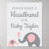 Roze openbaring Baby shower Poster (Voorkant)