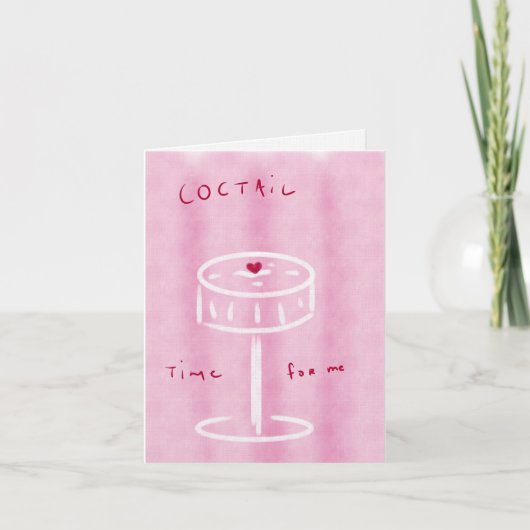 Roze opgevouwen kaart (Voorkant)