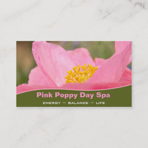 Roze oppy Close up Photography Appointard Afsprakenkaartje