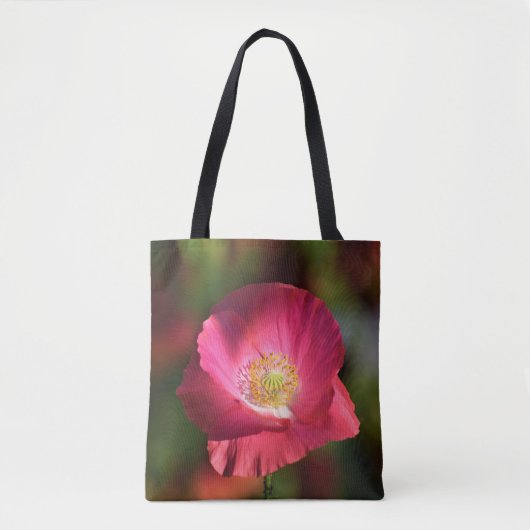 Roze oppy in de Sunshine Foto Tote Bag (Voorkant)