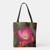 Roze oppy in de Sunshine Foto Tote Bag (Achterkant)
