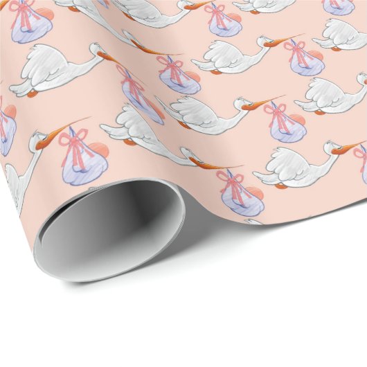 Roze opslag cadeaupapier (Rol Hoek)