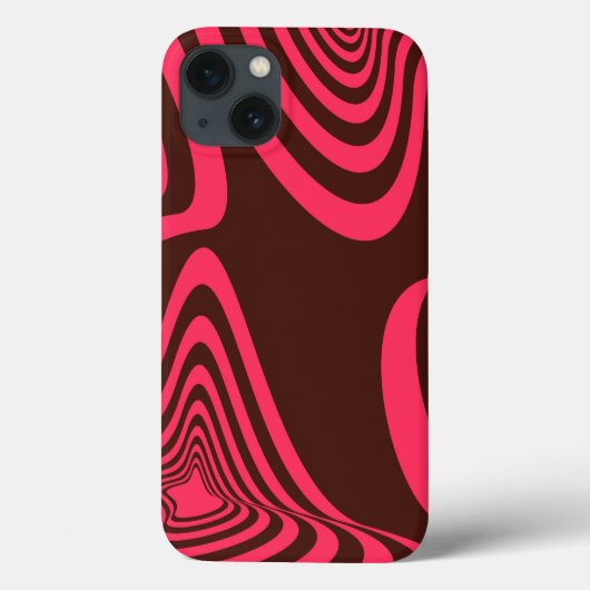 Roze, optisch, trendy, koele abstracte geometrisch Case-Mate iPhone case (Achterkant)