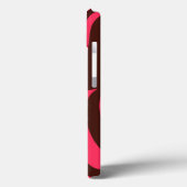 Roze, optisch, trendy, koele abstracte geometrisch Case-Mate iPhone case (Achterkant / Links)