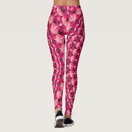 Roze optische illusie oog leggings (Achterkant)