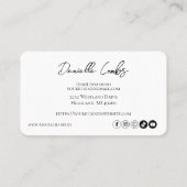 Roze optische steen | Haarstylist Visitekaartjes (Achterkant)