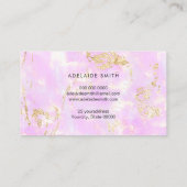 roze optische textuur visitekaartje (Achterkant)