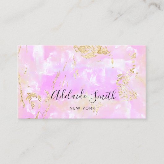 roze optische textuur visitekaartje (Voorkant)