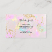 roze optische textuurkaart visitekaartje (Achterkant)