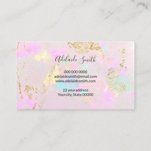 roze optische textuurkaart visitekaartje (Achterkant)